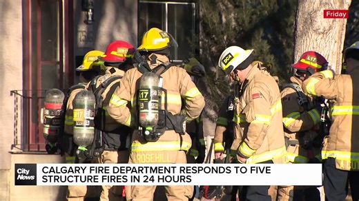 Calgary Fire Department responds to five structure fires in 24 hours