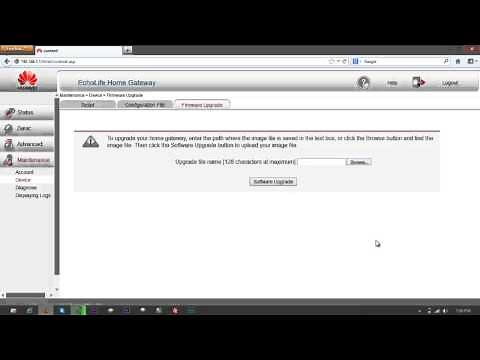 How to Upgrade Firmware - Huawei EchoLife HG521 Modem-Router