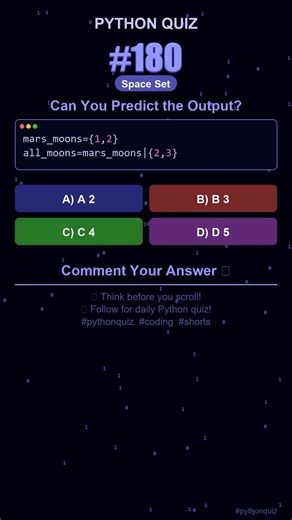 Python Quiz #180 — Can You Predict the Output? #shorts #python