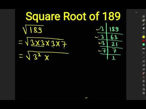 Square root of 189