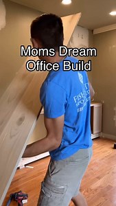 Mom’s Dream Office Build PART: 2 🔨 Wood top and bookshelves are in! Starting to look like built-ins? Stay tuned for part 3 when I’m gonna go crazy with trim to really give it that elevated look 🤙 #office #diybuild #diyhomeprojects #diyhomeimprovement #officedesign #homeoffice #officegoals #officeinteriors #officeinspiration #cabinets #builtins #builtin #builtinshelves | Randomdiyguy