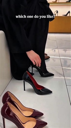 Black vs Burgundy Heels 👠 Which One Do You Like? #heels #viral #fashion #shorts