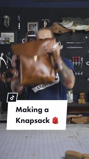 Let’s make a Knapsack! #leathergoods #leather #handmade #leatherwork #leatherbag #fashion #handcrafted #handbag #leatherwallet #wallet #style #leatheraccessories #accessories #leatherbags #design #crafted #workshop #creative #menswear #womenswear #indianapolis #midwest #goodswellbuilt #howlandhide #fyp #asmr #oddlysatisfying