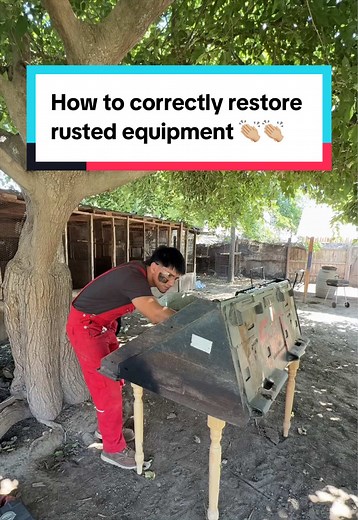 How to restore rusted equipment the right way. #correct #tools #new #awesome #work