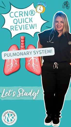 Let's go over this Critical Care scenario! Pulmoary system edition!🫁 Continue the CCRN exam review with my online course! Available on nicolekupchikconsulting.com #FYP #nurses #nurselife #nursesofinstagram #ccrn #ccrnreview | Nicole Kupchik Consulting & Education