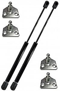 Bansbach – 14 inch (367mm) Gas Springs Set of 2 with Ball Socket Flat Mounting Brackets, Force 180N (40lb) Per Gas Strut for Tonneau Cover