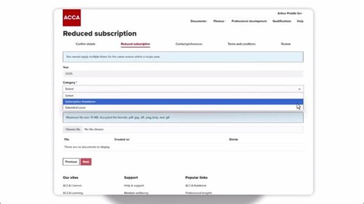 ACCA reduced subscription application explainer | Neha Gonuguntla