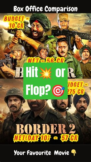 Border vs Border 2 Box Office Collection | Sunny Deol | Border 2 Box Office Collection