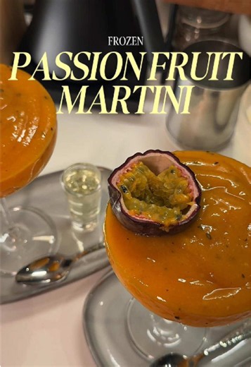 Frozen PornStar Martini recipe with frozen mango and prosecco