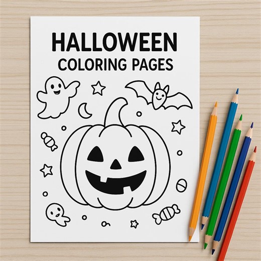 25 Printable Halloween Coloring Pages | Kids Activity | Pumpkins, Bats, Cats, Ghosts & More | Instant Download - Etsy