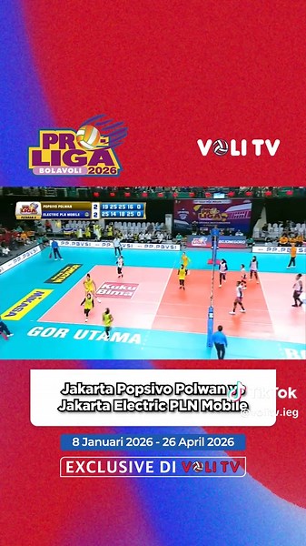 Putri- Jakarta Popsivo Polwan vs Jakarta Electric PLN Mobile - Highlight Saksikan PROLIGA 2026 hanya di Voli TV dan Voli TV 2 ! 📺 #PROLIGA #Bolavoli #voliindonesia #voli #PROLIGA2026 #Championship #indonesian #Men #Women #VoliTV #VoliTV2