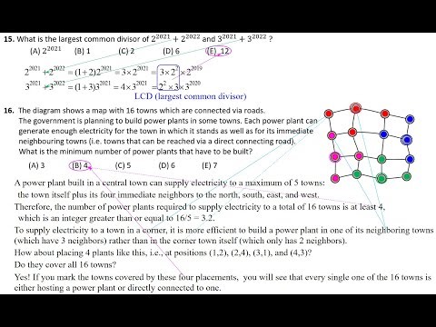 Math Kangaroo 2022 Level 11-12 #15 #16