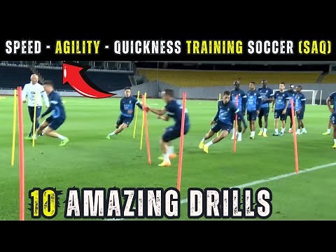 🎯Speed - Agility - Quickness Training Soccer (SAQ) / 10 Amazing Drills