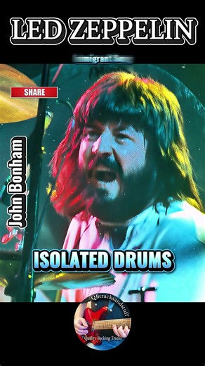 🥁LED ZEPPELIN Immigrant Song *ISOLATED DRUMS*🔥#ledzeppelin #johnbonham