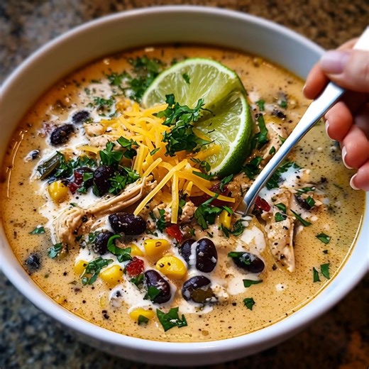 Creamy Chicken Poblano & Black Bean Soup 🥣🌶️🖤 Ingredients For the Chicken Poblano Soup: 1 tablespoon unsalted butter or olive oil 1/2 cup chopped yellow onion 1 poblano pepper, chopped (stems and seeds removed) 1 tablespoon Chicken Taco or Chicken Fajita seasoning (or seasoning blend, see below) 2 cups shredded chicken 1 (15 oz) can black beans, drained (not rinsed) 1/2 cup frozen corn 3 cups chicken broth 1/2 cup heavy cream 1/2 cup shredded cheese (cheddar, pepper jack, Colby jack, or Mexic