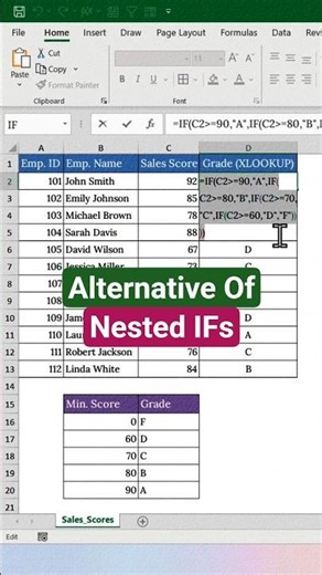 Stop Using Nested IFs! Auto-Grade in Excel with XLOOKUP
