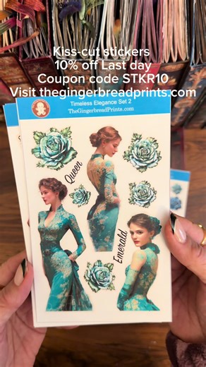 Last day on sale! Coupon code STKR10. Visit The Gingerbread Prints and Use it at checkout. ##TheGingerbreadPrints##kisscutstickers##CollageArt