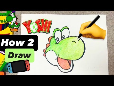 How to Draw Yoshi EASY - from Mario for kids #art #drawing