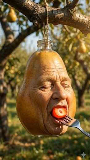 Bottle with Human Face Eating Raspberry – Surreal & Mind-Bending! 🍓🫗 #asmr #3danimation #shortfeed