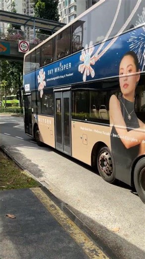 FULL BODY AD! SBS Transit Volvo B9TL Wright Eclipse Gemini 2 Departing Bus Stop SBS3640J