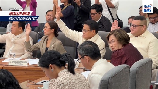 BREAKING: Voting 39-4-0, the House Committee on Justice approves report dismissing impeachment complaints filed by Atty. Andre de Jesus and the Makabayan coalition against President Ferdinand "Bongbong" Marcos, Jr. on Monday, Feb. 9, 2026. Video courtesy: Jonathan Andal/GMA Integrated News | GMA News