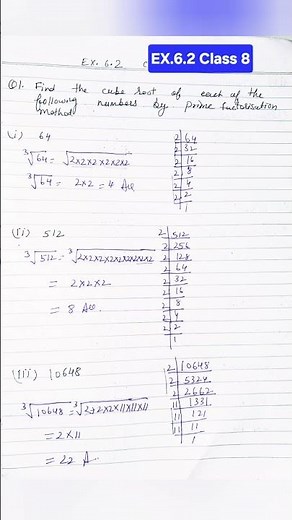 6.2 Class 8 Maths | |New Book | Cubes and Cube Roots Class 8 !| Full Explanation is on the Channel |