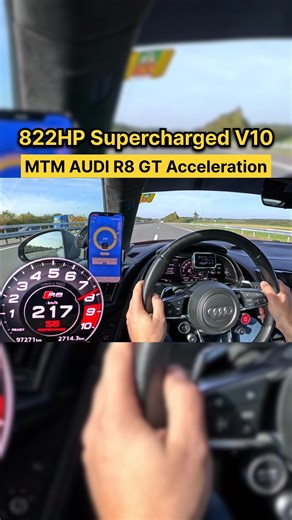 822HP MTM AUDI R8 GT Acceleration 🚀🔥