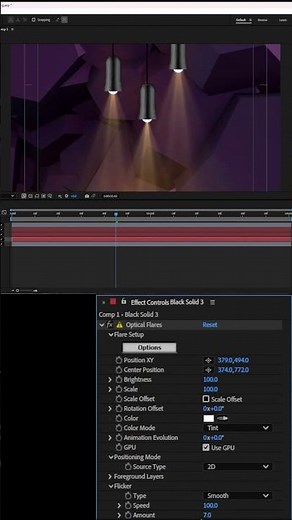 Flicker Optical Flare in After Effects! | APIMA Academy #shorts