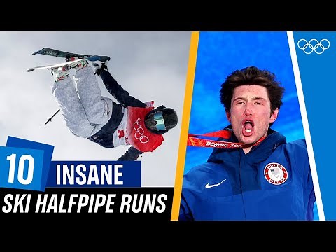 10 INSANE ski halfpipe runs! ⛷