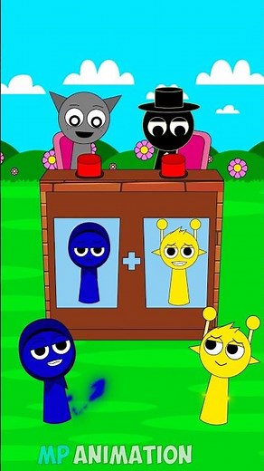 Gray vs Black in Mixing colors Challenge | Incredibox Sprunki #incredibox