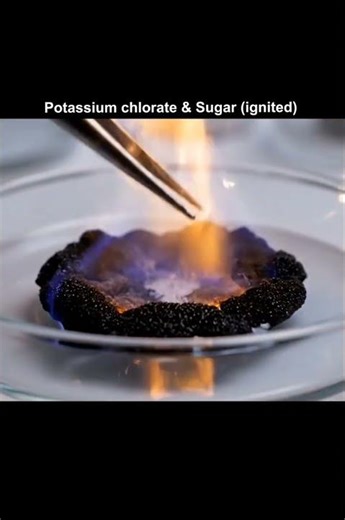 Metal Proliferation, Chemical Reaction of Potassium chlorate & Sugar ignited