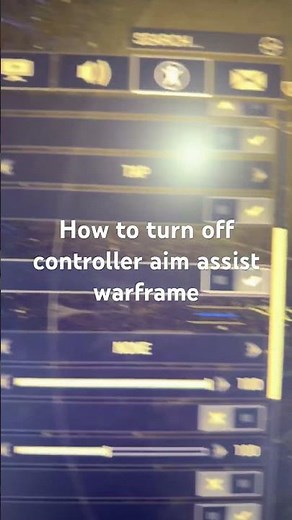How to turn off controller aim assist warframe