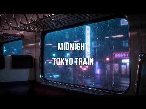 Midnight Tokyo Train for Sleep | 8 Hours of Rainy Night Ride Ambience