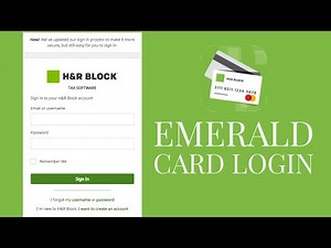 h&r Block Emerald Card Login | Emerald Card Login 2021 | hrblock.com Login Tutorial Steps