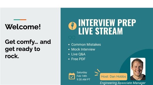 Interview Prep Live Stream - Common Mistakes and How to Fix Them | Dan Hobbs