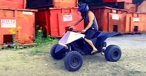 Tesla Cyberquad DIY Electric ATV Goes 100 MPH in Video