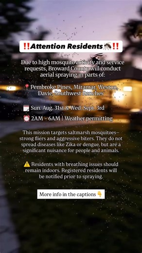 7.1K views · 34 reactions | 烈 Mosquito Alert: Aerial Spraying...