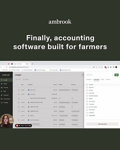 Struggling to keep your farm finances in check? Ambrook's all-in-one platform simplifies bookkeeping and accounting for farmers. Here's why agribusinesses love Ambrook: ✅ Built for agriculture: QuickBooks Online doesn't play nice with ag tax forms. With Ambrook, you can personalize your setup to track what’s meaningful to you, knowing that under the hood tax prep is happening automatically. ✅ Everything together: accounting, invoicing, bill pay, USDA funding program tracking, and more are all in