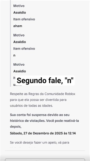 tutorial para como ser banido no Roblox por ( 3 dias!!!)