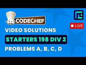 CodeChef Starters 198 | Video Solutions - A to E | by Vibhaas | TLE Eliminator