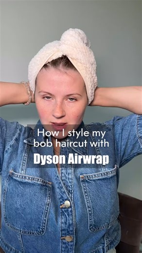 Milabu | Milana on Instagram: "Styling my bob haircut with Dyson Airwrap 1.2” barrel #shorthair #bobhairstyles #dysonairwrap"
