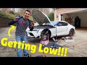 A90 Toyota Supra H&R Lowering Spring Installation!! Perfect Stance!!