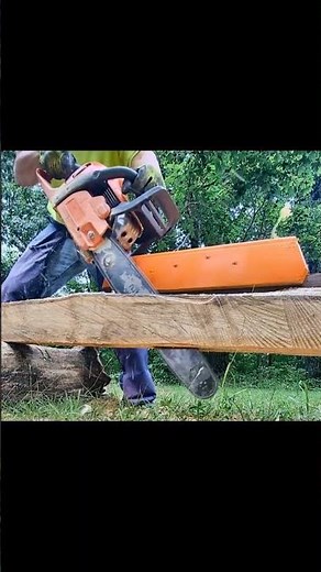 4x4 Fence Post Made Into A Chainsaw Mill On Sassafras with A 2x4 Part 8