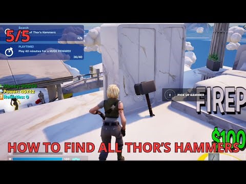 (5/5) How to find all Thor's Hammers God tycoon fortnite map / GUIDE GOD TYCOON TUTORIAL