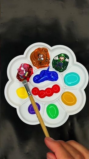 Super Mario Paint Mix Challenge 🎨🍄 #colormixing #coloring #satisfying ##supermario