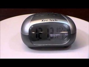 Ken Tech T 4429 Talking Alarm Clock w Clear Voice Time and Indoor Temperature
