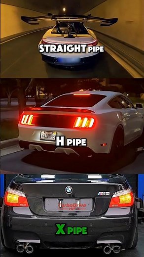 Exhaust Pipes Explained (straight, h and x) #shorts 🚩