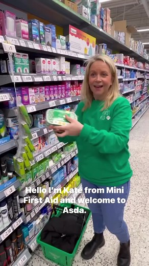 3.1K views · 36 reactions | We still have to pinch ourselves that our award-winning first aid kits are now available to buy in Asda stores across the country. For Kate, who designed these kits at her kitchen table, it’s a dream come true to see Mini First Aid represented in such a beloved high street store. Now you can pop an award-winning first aid kit in with your weekly shop  find us in the healthcare aisle. | Mini First Aid | Facebook