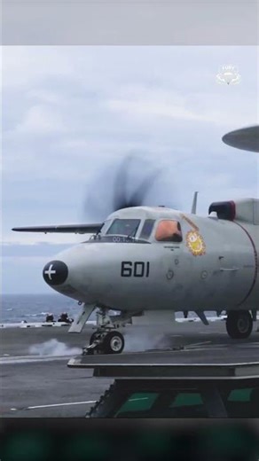 U.S Navy E-2D Hawkeye take off aboard USS Nimitz