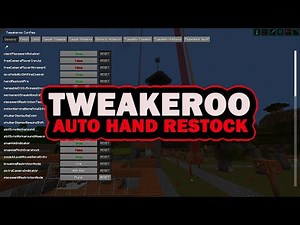 Tweakeroo Minecraft Mod - Automatic Hand Restock